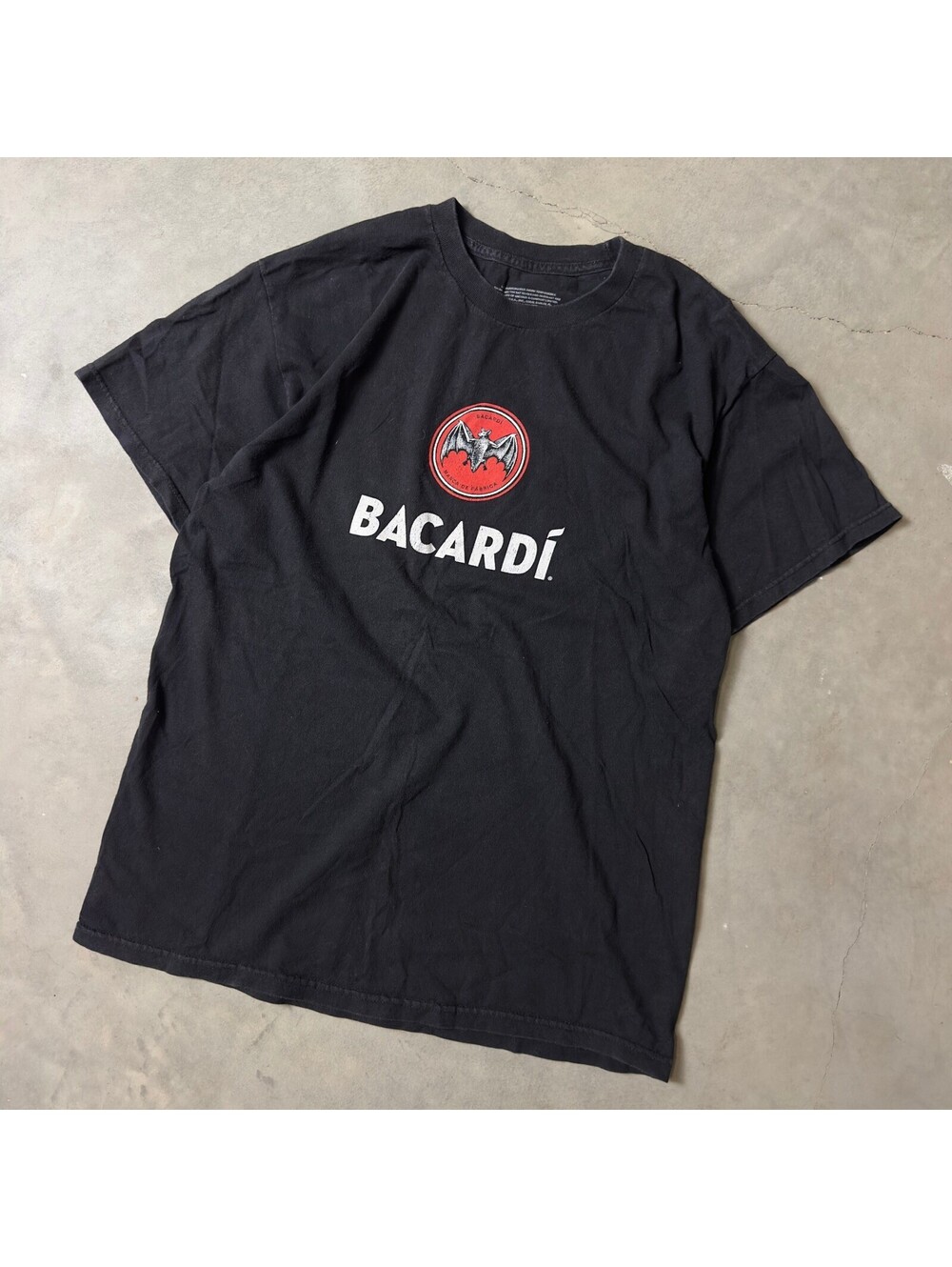 Bacardi Graphic T-Shirt Mens XL Black Rum Alcohol Promo Logo